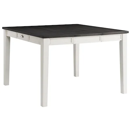 Two-Tone Counter Height Dining Table with Storage